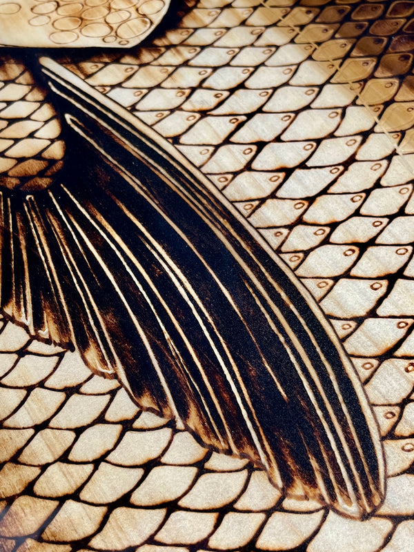 Redfish 47” || Original Woodburned Fish Artwork