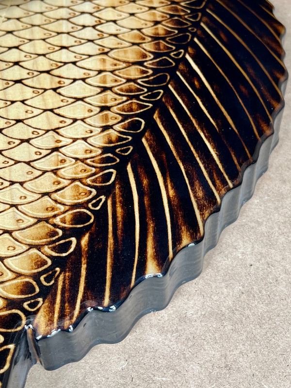 Redfish 47” || Original Woodburned Fish Artwork