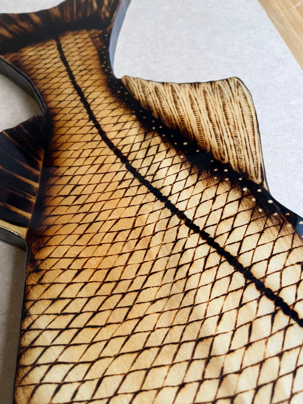 Snook 40” || Original Woodburned Fish Artwork