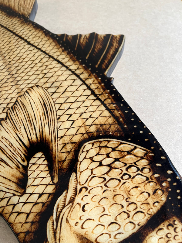 Snook 40” || Original Woodburned Fish Artwork