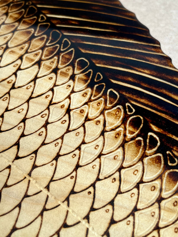 Redfish 47” || Original Woodburned Fish Artwork