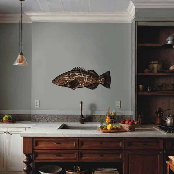 Black Grouper Fish Artwork Print