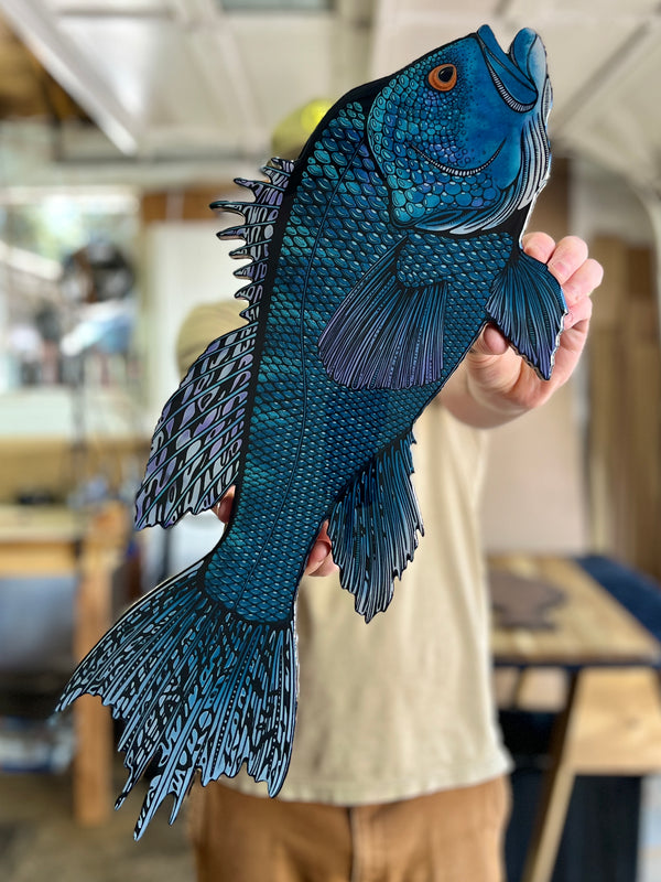 Black Sea Bass New England Nautical Fish Artwork