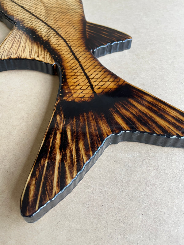 Snook 40” || Original Woodburned Fish Artwork