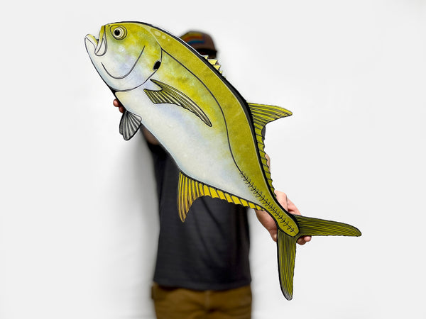 Crevalle Jack Saltwater Fish Artwork Carribean Florida Coastal Design