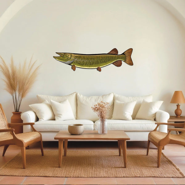 Musky Wall Art Lodge Decor Cabin Esthetic Design