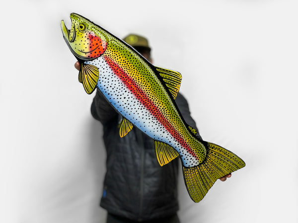 Rainbow Trout Fishing Wall Art Lodge Decor Cabin Design