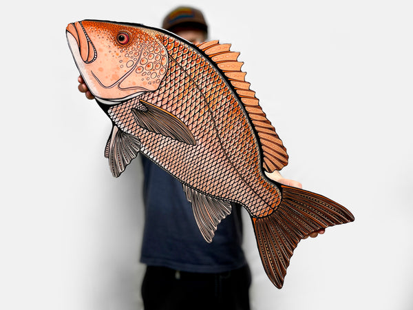 Redd Snapper Fish Artwork Saltwater Fishing