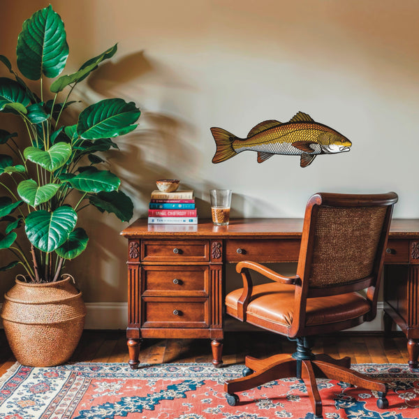 Red Fish Flyfishing Fine Art Drawing Print