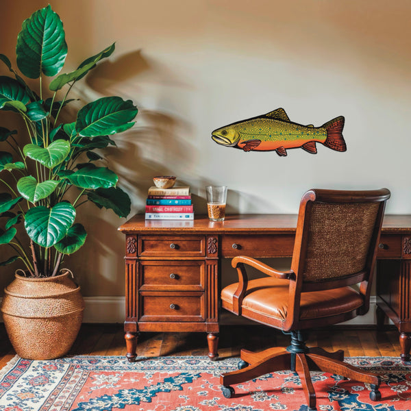 Brook Trout Fly Fishing Wall Artwork Western Design
